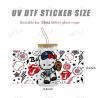 Buy cheap Hello Kitty 16Oz Baseball Sports Balls UV DTF Transfer Cup Wrap Stickers For Glass Tumblers Custom Designs from wholesalers