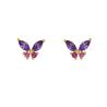 Buy cheap 18K Gold Marquise Cut Turquoise CZ 925 Sterling Silver Butterfly Stud Earrings for Women from wholesalers