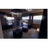 Buy cheap Monomer Design Blue Smoke Shop Furniture 10mm Tempered Glass from wholesalers