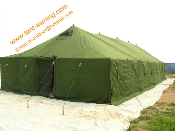 Quality Outdoor Pole-style Galvanized Steel Waterproof Canvas Large Military Tent for sale