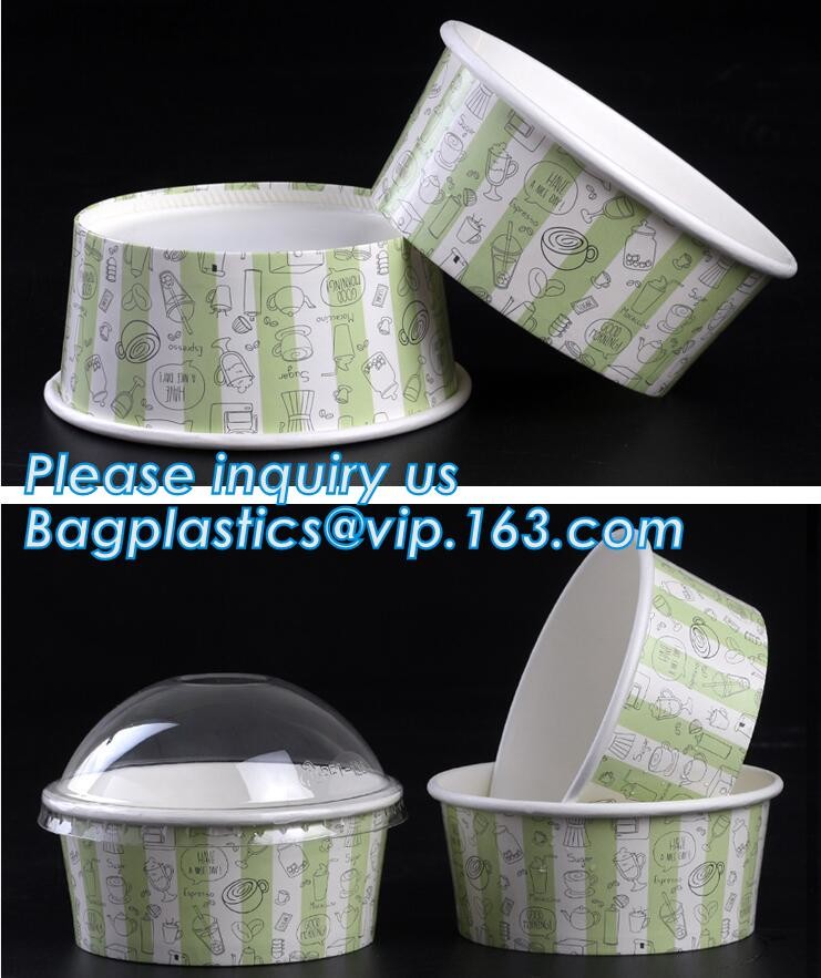 take away 8oz 4oz 7oz icecream cups with 95mm dome lids,12oz Eco-friendly recycled ice cream paper cup with lid spoon