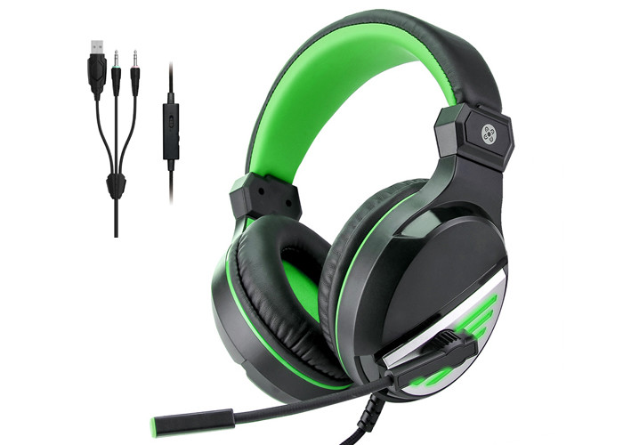 2x3.5 Plug Led Lights Gaming Headset ABS Xbox One Wired FCC