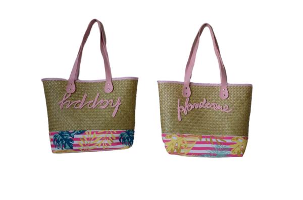 Buy cheap ECO Friendly Fashion Summer Tote Handbag Bohemian Handmade Bali Bags Straw Beach Bag Cotton Canvas Shopping Bags from wholesalers