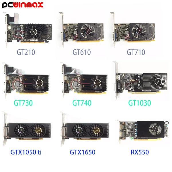 Buy cheap LP Gt210 Gt610 Gt710 Gt730 Gt740 Gt1030 Gtx1050ti Gtx1650 Rx550 LOW Profile vga card from wholesalers
