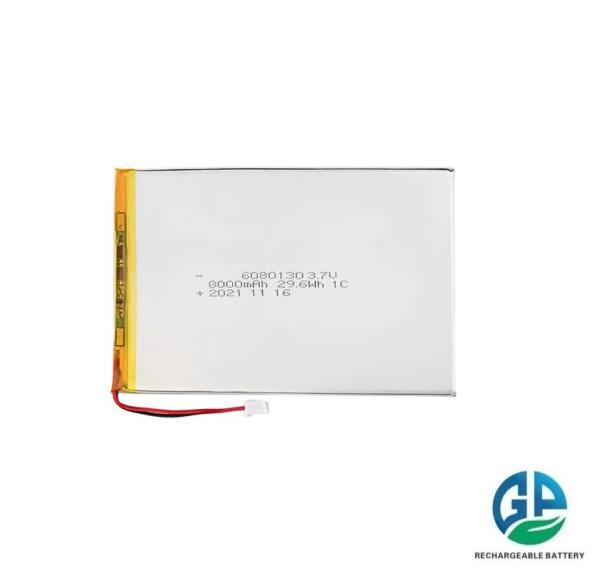 Buy cheap Lithium Ion Polymer Rechargeable Lipo Battery Pack 6080130 8000mAh 3.7V Rechargeable Li-polymer Battery from wholesalers