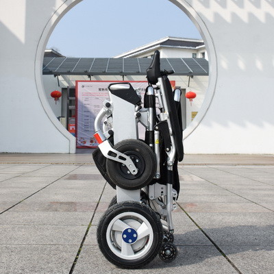 120 KG Load Foldable Electric Wheelchair Brushless Lithium Ion Battery