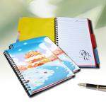School Supplies 3d Lenticular Spiral Notebooks A6 / A5 Size For Stationery