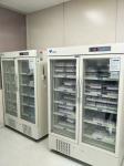 High Quality Double Glass Door Vaccine Storage Pharmacy Refrigerator With LED