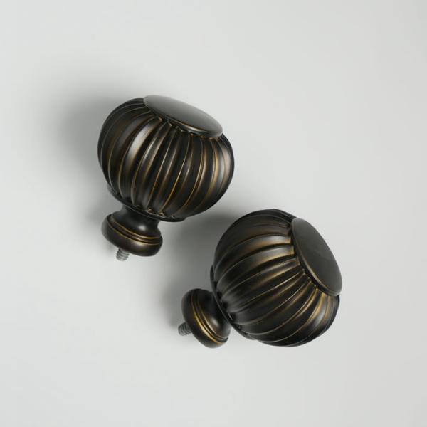 Buy cheap Coffee Color Paint Treatment Resin Curtain Rod Finials from wholesalers