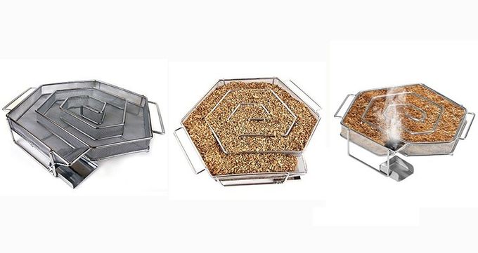 Barbecue Use API Standard 3.75inch Width Woven Wire Mesh Panels , Cold Smoke Generator