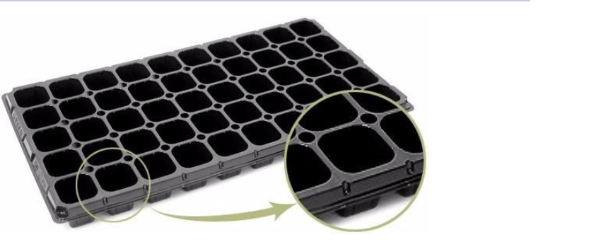 flower and tree seed growing plastic tray for outdoor planter 72 cells tray