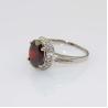 Buy cheap White Gold Plated 925 Silver Ring with 9mmx11mm Pink Cubic Zircon (R161) from wholesalers