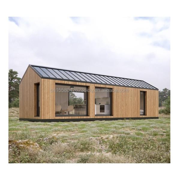 Buy cheap Aluminum Alloy Windows Modern Triangle Roof Prefab House Flat Roof Residential Container Wooden Prefabricated Homes Outdoor Made Steel Sandwich Panel from wholesalers