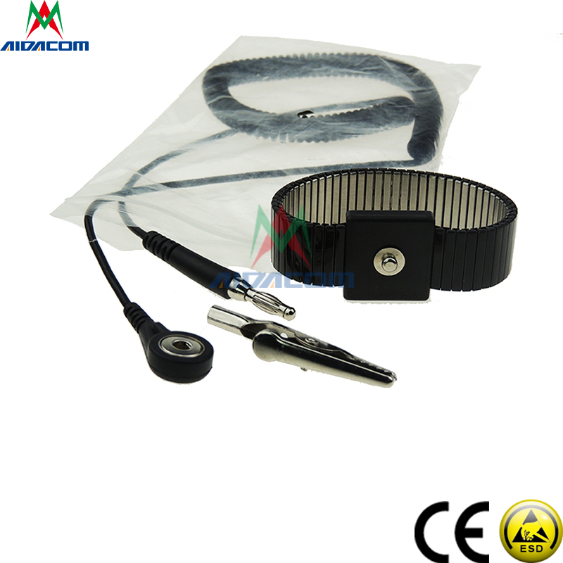 Reusable Anti Static Wrist Straps With Grounding Wire Alligator Clip