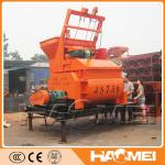 Double shafts concrete mixer design