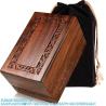Buy cheap Border Engraved Rosewood Cremation Urns For Human Ashes Adult Male Female - Wooden Decorative Urns Box And Casket from wholesalers