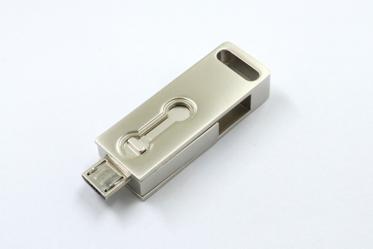 Laser Logo Silver 2.0 OTG USB Flash Drives 64GB 15MB/S for android