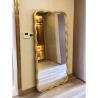 Buy cheap Wavy Beveled Floor Mirror Wood Frame 600mm For Modern Bedroom Decoration from wholesalers