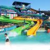 Buy cheap 2 People / 1 People Aqua Park Equipment Fiberglass Water Slides 12 M Height from wholesalers
