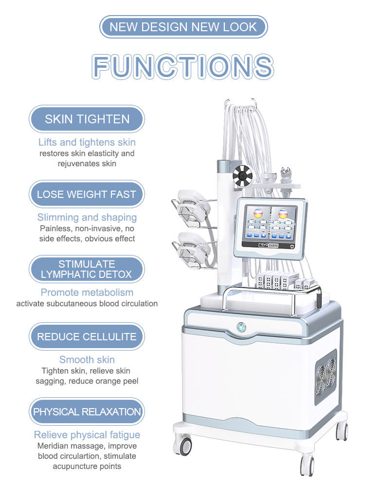 9 In 1 40k Ultrasonic Cavitation 660nm-980nm Cryolipolysis Slimming Machine