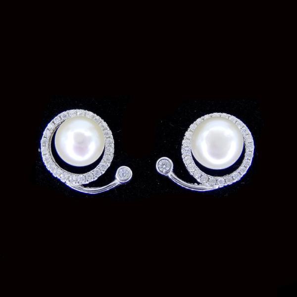 Buy cheap Plating Silver Pearl Earrings Stub / 925 Sample Freshwater Pearl Jewelry from wholesalers