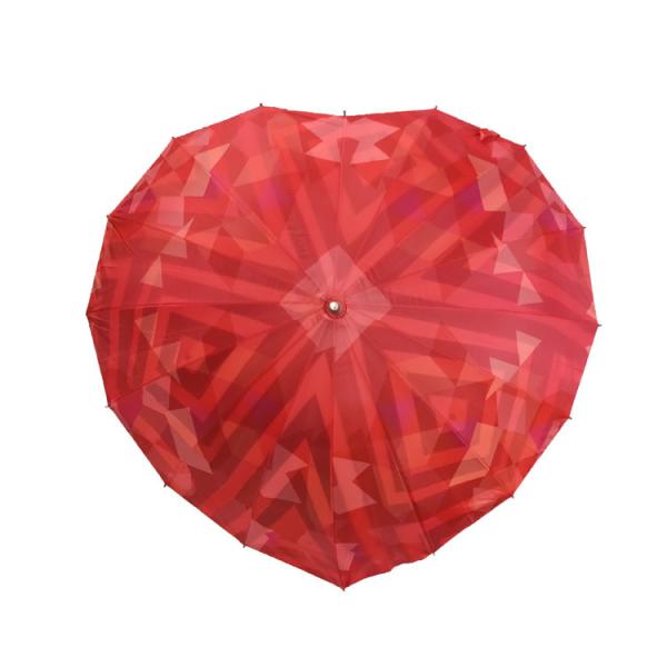 Buy cheap Creative Double Layer Special Heart Wedding Umbrella Custom Size Heart Shape Fiberglass Wedding Umbrella For Bride from wholesalers