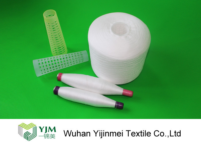 Custom Raw White 100% Spun Polyester Yarn as Customerized Length Packing