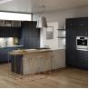 Buy cheap Country Kitchen Cabinets Matte Face Blue Color Tall PVC Kitchen Cabinet from wholesalers