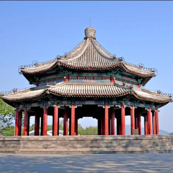 Buy cheap Traditional Grey Clay Roof Tiles Big Cooling Kiosk Pavilion Chinese Style from wholesalers