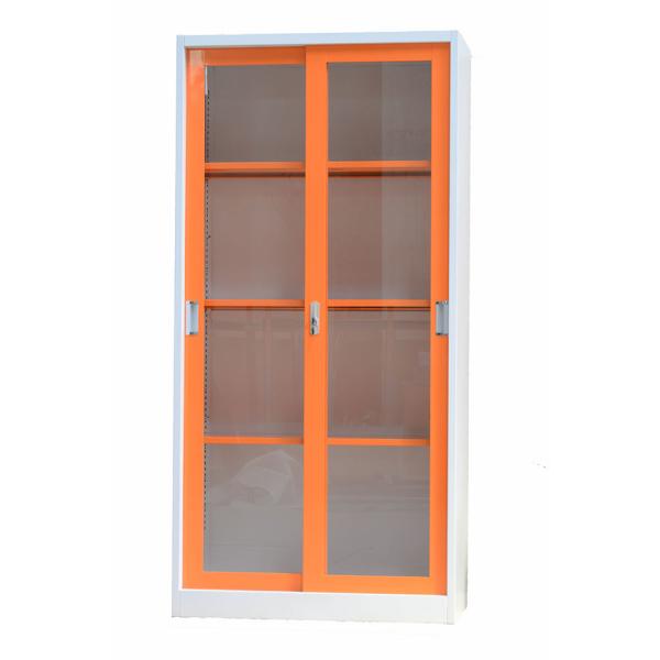 Buy cheap Metal Bookshelf Steel Office Furniture Storage Cabinet With Glass Doors from wholesalers