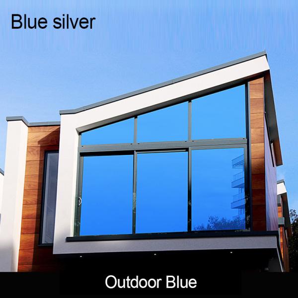 PET Material Building Decorative Film Dark Blue Silver Color Middle Heat