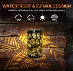 Metal Hollow 2700K 200mm 1W LED Solar Garden Lanterns