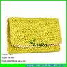 Buy cheap LUDA crochet handbags metallic chain purse summer paper straw clutches from wholesalers