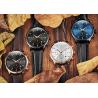 Buy cheap 316L Stainless Steel Chronograph Watch Quartz Movt Black Leather Strap from wholesalers