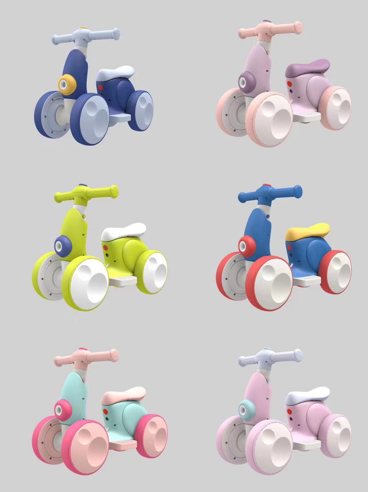 Battery Powered Music Lighting Scooter for Kids 6V Ride On Electric Balance Car Toy