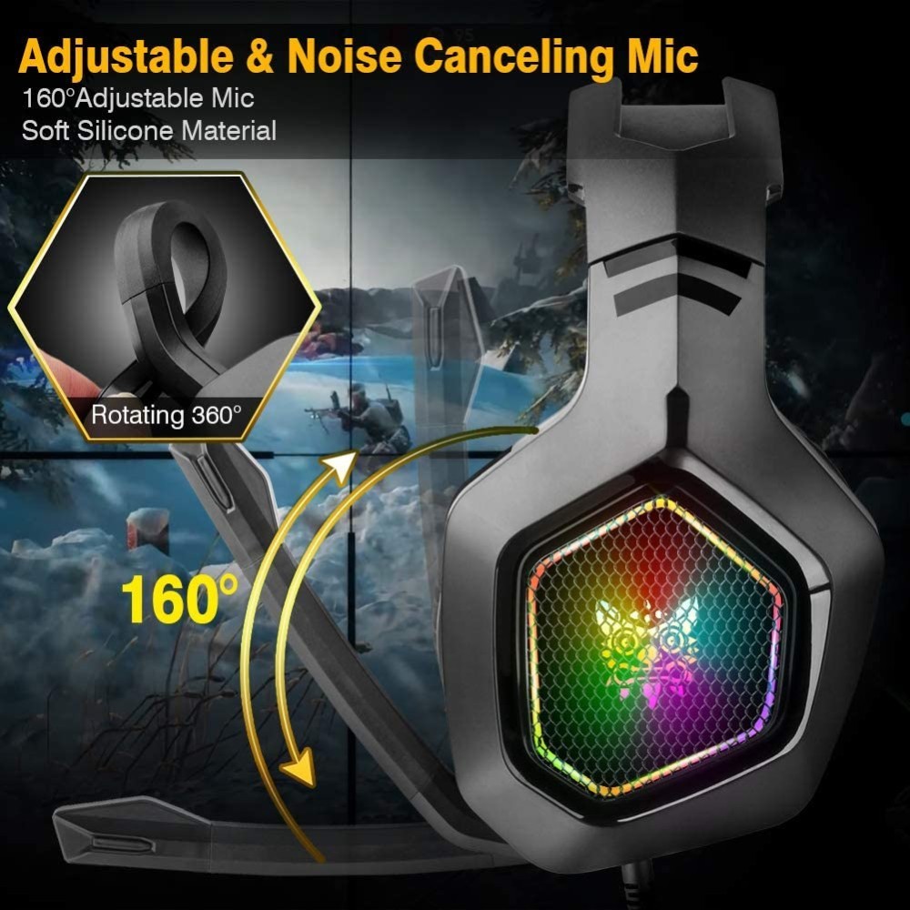 3D Sound 50mm 117dB 2.2kohm 3.5 mm Gaming Headset