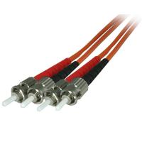 Buy cheap 2.0mm Orange Fibre Patch Cables ST Duplex OM2 Multimode PVC Jacketed product