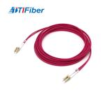 Duplex OM4 Erica Violet Color Jacket Fiber Optic Patch Cord Multimode