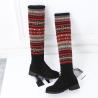 Buy cheap Christmas Pattern Patent PU Ladies Flat Boots Over The Knee Size 40-46 from wholesalers
