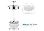 304 1000ml Pear Shape insulated stainless coffee plunger Double Wall