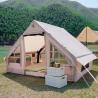 Buy cheap Outdoor Camping Tents Thickened Beige Cotton Rain Proof Inflatable Tent for Family Camping and Outdoor Adventures from wholesalers