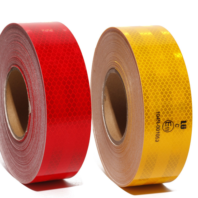 White Yellow Red PET Prismatic ECE 104R ECE Reflective Tape For Truck