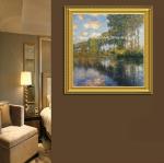 Franmed Claude Monet River Paintings , Nature Landscape Painting Canvas