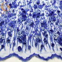 Buy cheap 20% Polyester Wedding Lace Fabrics Decoration Floral Embroidered Mesh Fabric product