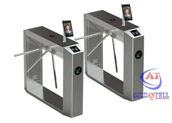 Buy cheap RFID Reader Automated Security Gates 3 Arm Pedestrian Facial Scanner Waist High Turnstile from wholesalers