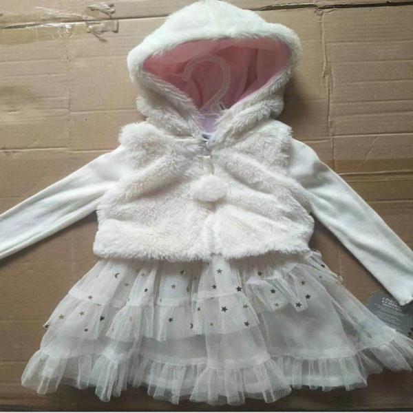 Buy cheap White Children's Winter Clothes Plush Baby Girl Winter Dress In Stock from wholesalers