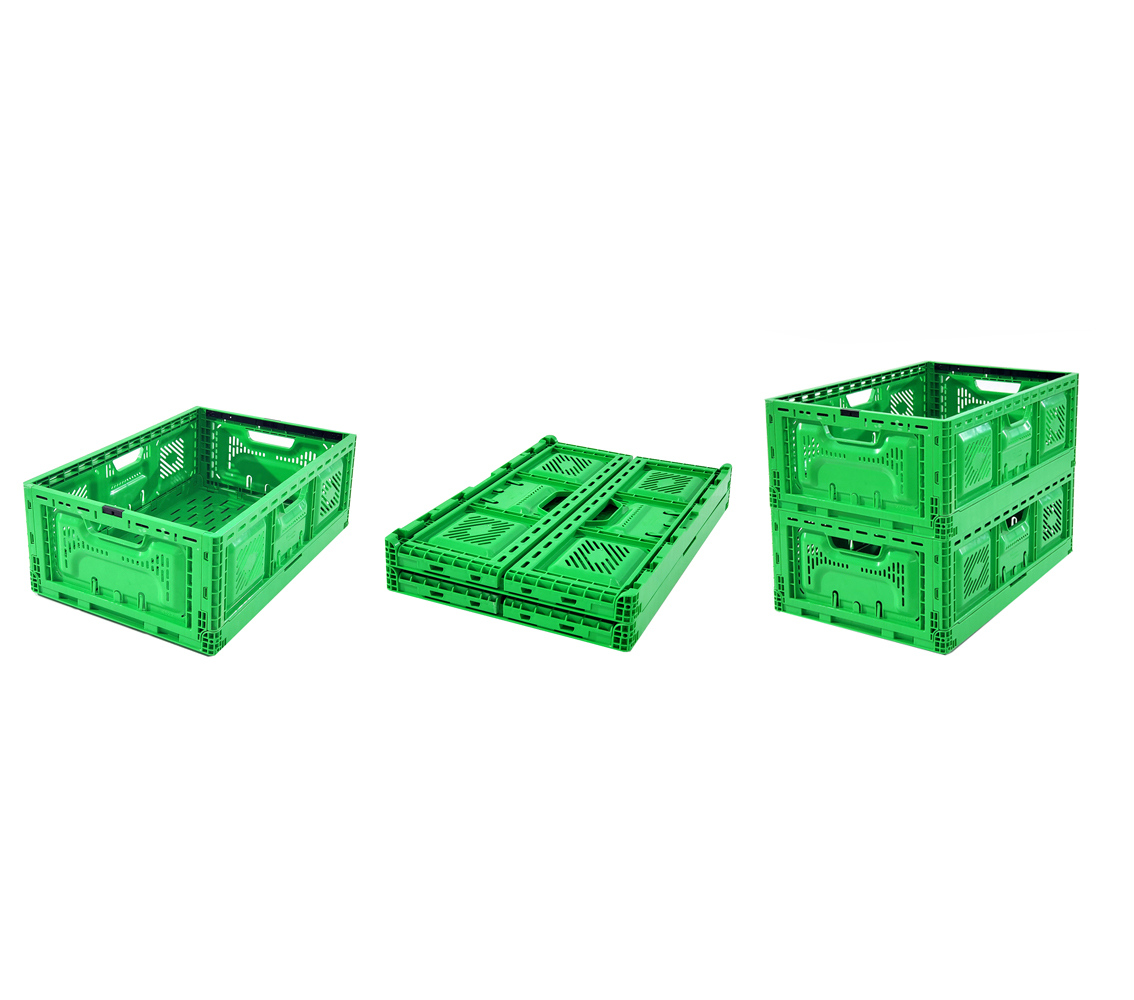 PP Vegetable Packing Plastic Moving Box Containers Crate Stackable Foldable Crate