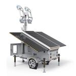 CCTV Solar Powered Lighting Towers With Custom Rotating Lamp 4*50W 4*150W