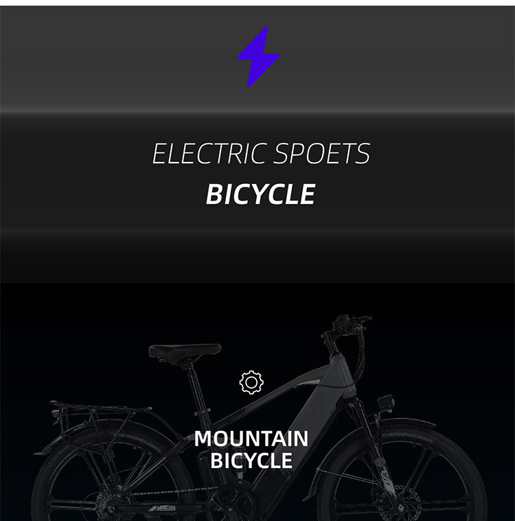 ELECTRIC NEW ELECTRIC BIKE MOUNTAIN BIKE ADULT RETRO OFF-ROAD VARIABLE SPEED BOOSTER ELECTRIC BIKE
