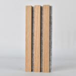 2400mm Natural Oak Acoustic Slat Wood Wall Panels With Black Grey Felt Backing